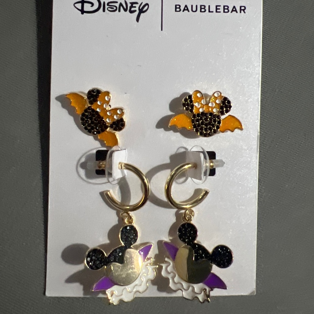 Disney baublebar, bat and vampire earrings